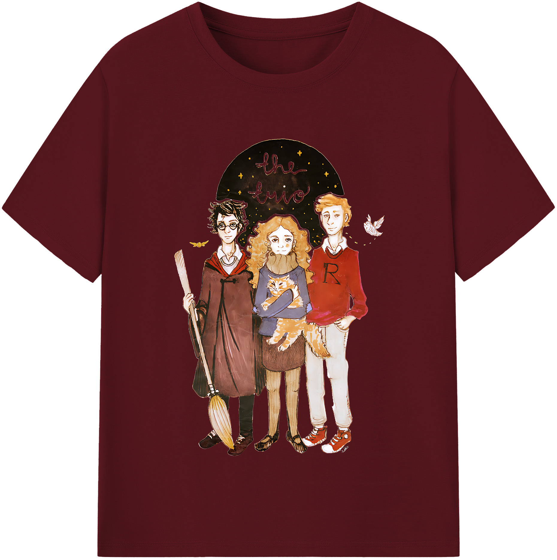 （画像用） Harry Potter ハリー・ポッターシリーズ 綿100％半袖Tシャツ（フロントプリント）